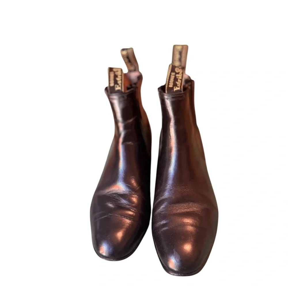 Botines Estribo Black Leather Chelsea Boots Handmade in Mexico Men’s Size 8 EUC